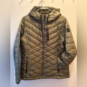 LOLE - Quilted Hooded Puffer Packable Jacket - Olive